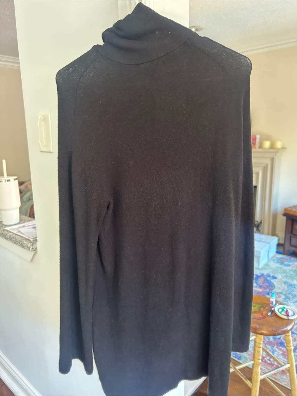 Reformation Black Turtleneck Knit Sweater Dress XS